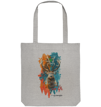 Motif "respect our life, go vegan" - shopping bag
