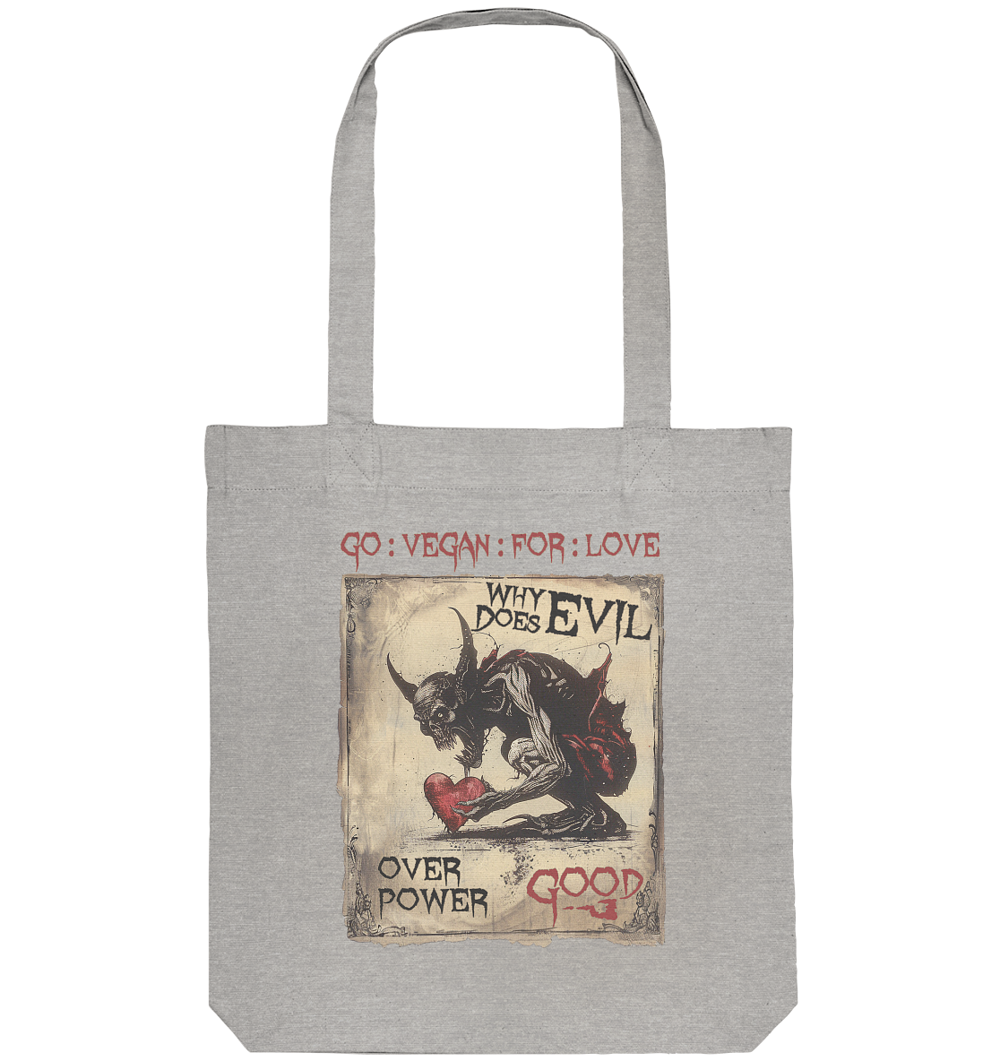 vegwear "why does evil" - Einkaufstasche