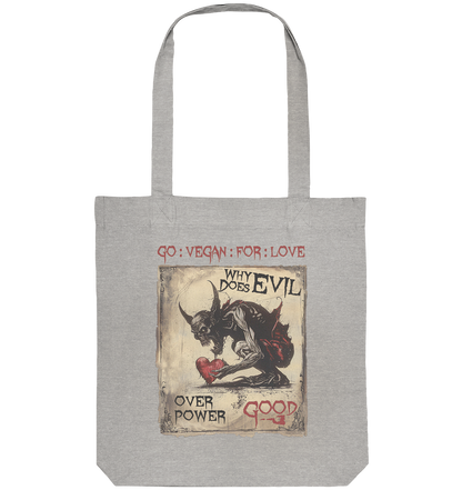 vegwear "why does evil" - Einkaufstasche