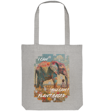 Motif "plant based elephant" - organic shopping bag