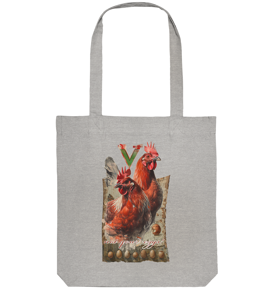 Motif "not your eggs" - organic shopping bag