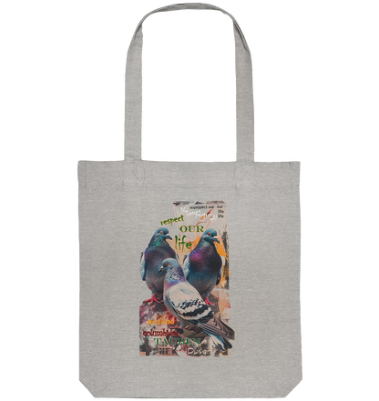 vegwear "respect our life - Tauben" - Einkaufstasche