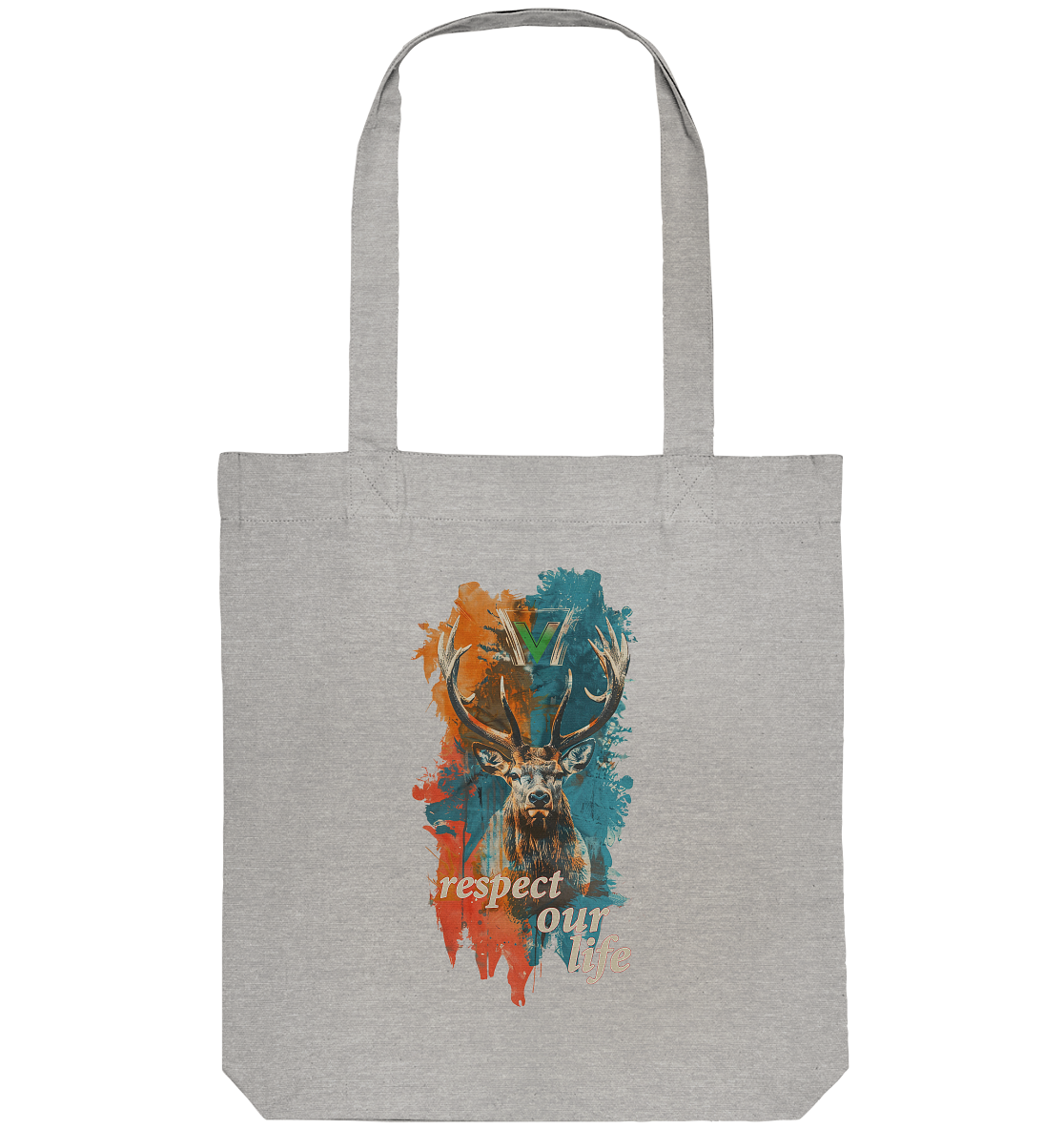 vegwear "respect our life - Hirsch" - Einkaufstasche