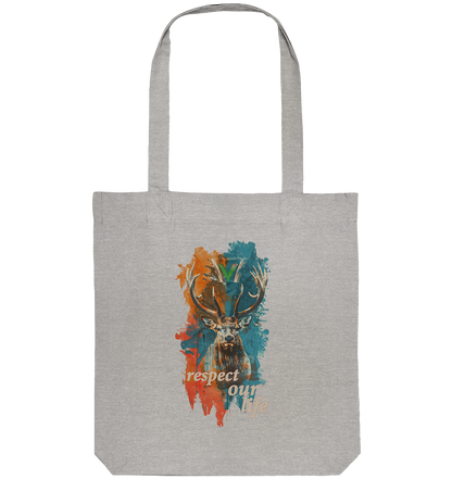 vegwear "respect our life - Hirsch" - Einkaufstasche
