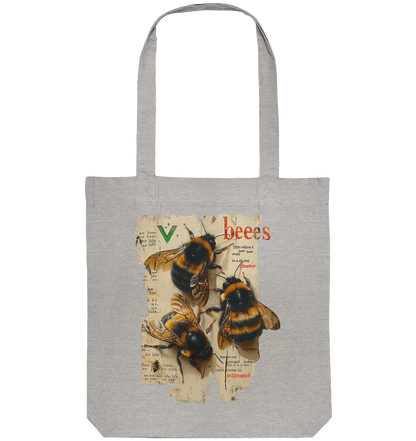 Motif "no bees, no life" - Organic shopping bag