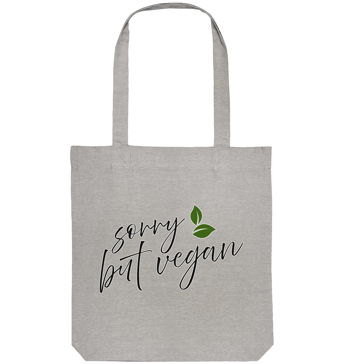 "Sorry but vegan" motif - organic shopping bag