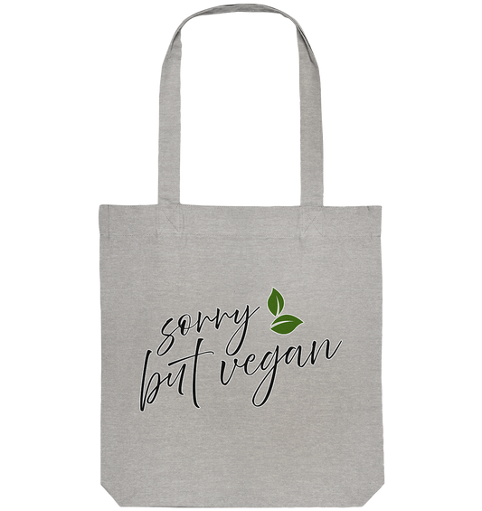 "Sorry but vegan" motif - organic shopping bag