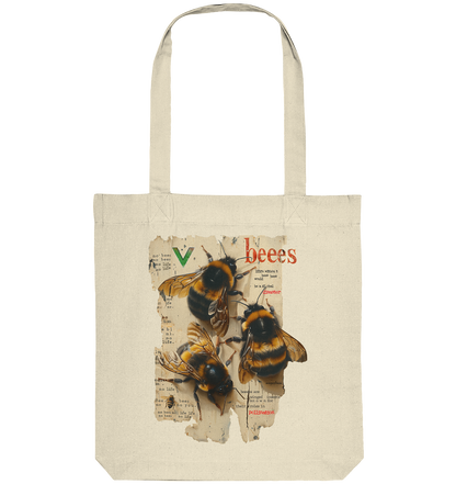 Motif "no bees, no life" - Organic shopping bag