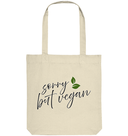"Sorry but vegan" motif - organic shopping bag