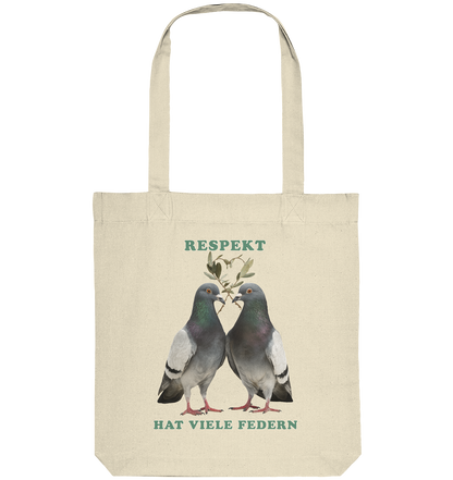 vegwear "Respekt hat viele Federn" - Einkaufstasche