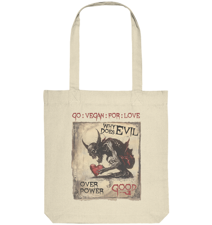 vegwear "why does evil" - Einkaufstasche