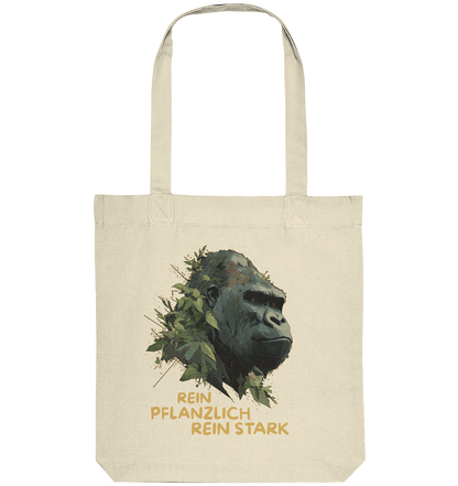 vegwear "Gorilla, rein pflanzlich rein stark" - Einkaufstasche, bio vegan