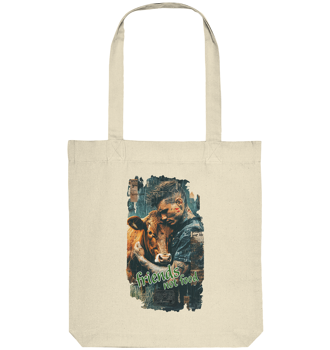 vegwear "friends not food" - Einkaufstasche