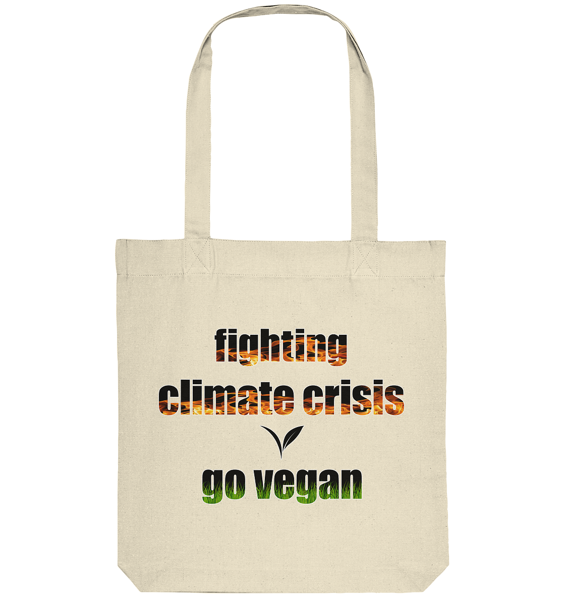 vegwear "fighting climate cirsis" - Bio Einkaufstasche, vegan & klimafreundlich