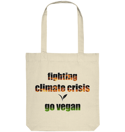vegwear "fighting climate cirsis" - Bio Einkaufstasche, vegan & klimafreundlich