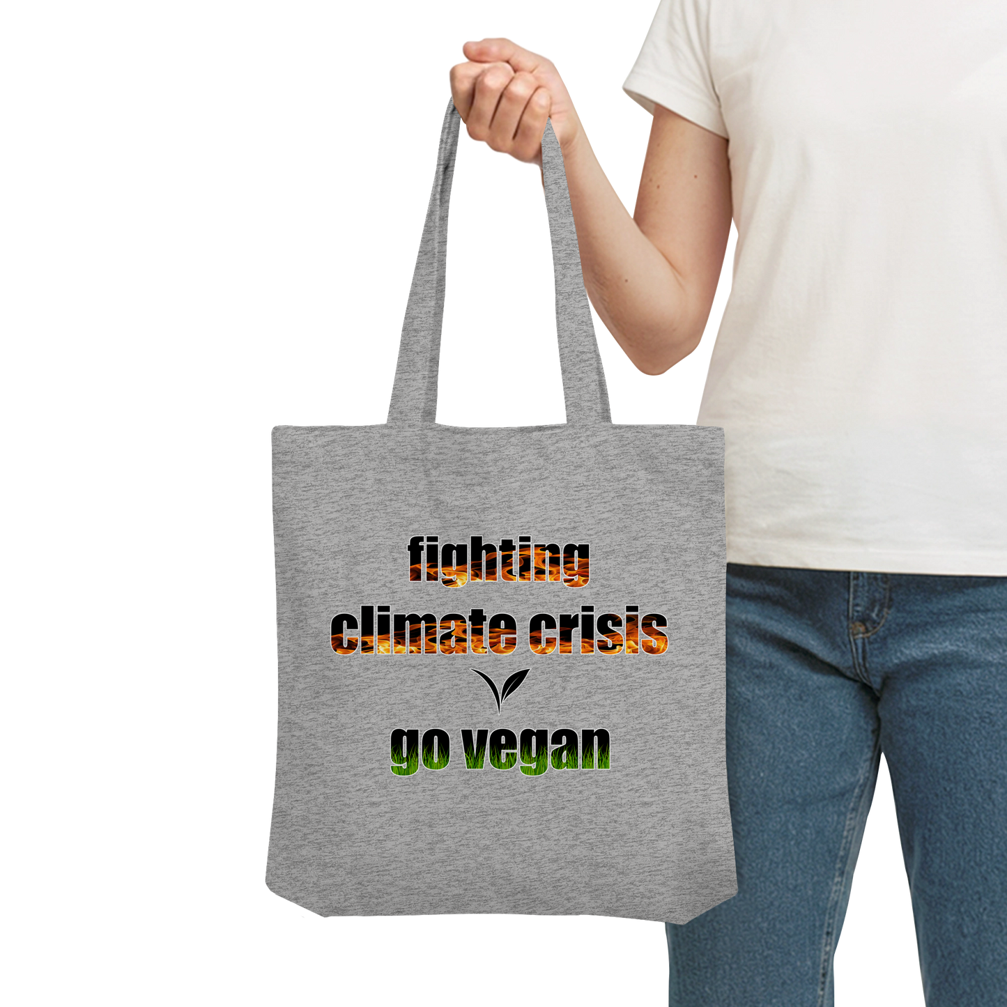 vegwear "fighting climate cirsis" - Bio Einkaufstasche, vegan & klimafreundlich
