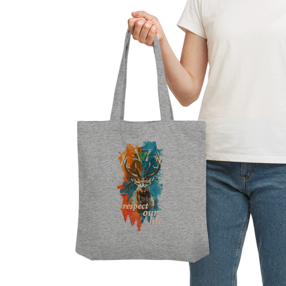 vegwear "respect our life - Hirsch" - Einkaufstasche