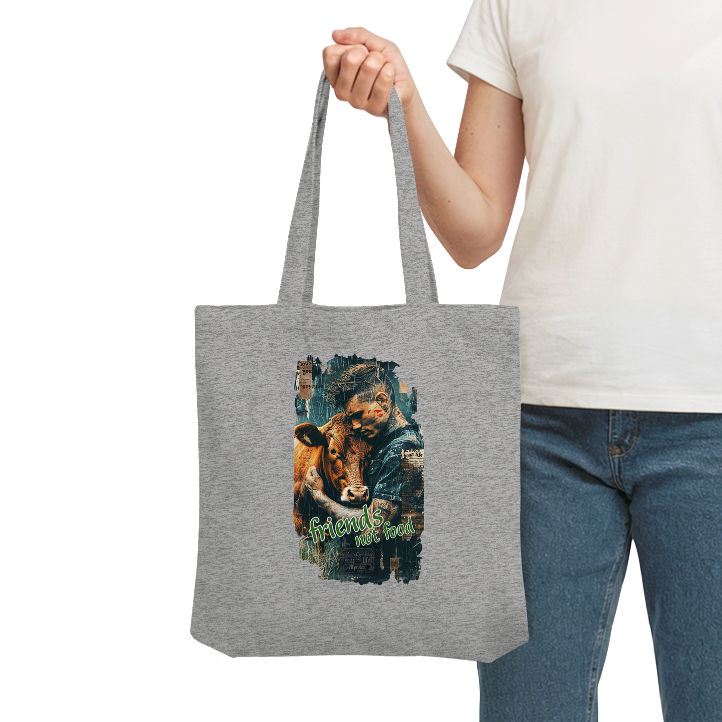 vegwear "friends not food" - Einkaufstasche