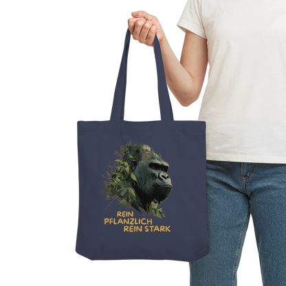 vegwear "Gorilla, rein pflanzlich rein stark" - Einkaufstasche, bio vegan