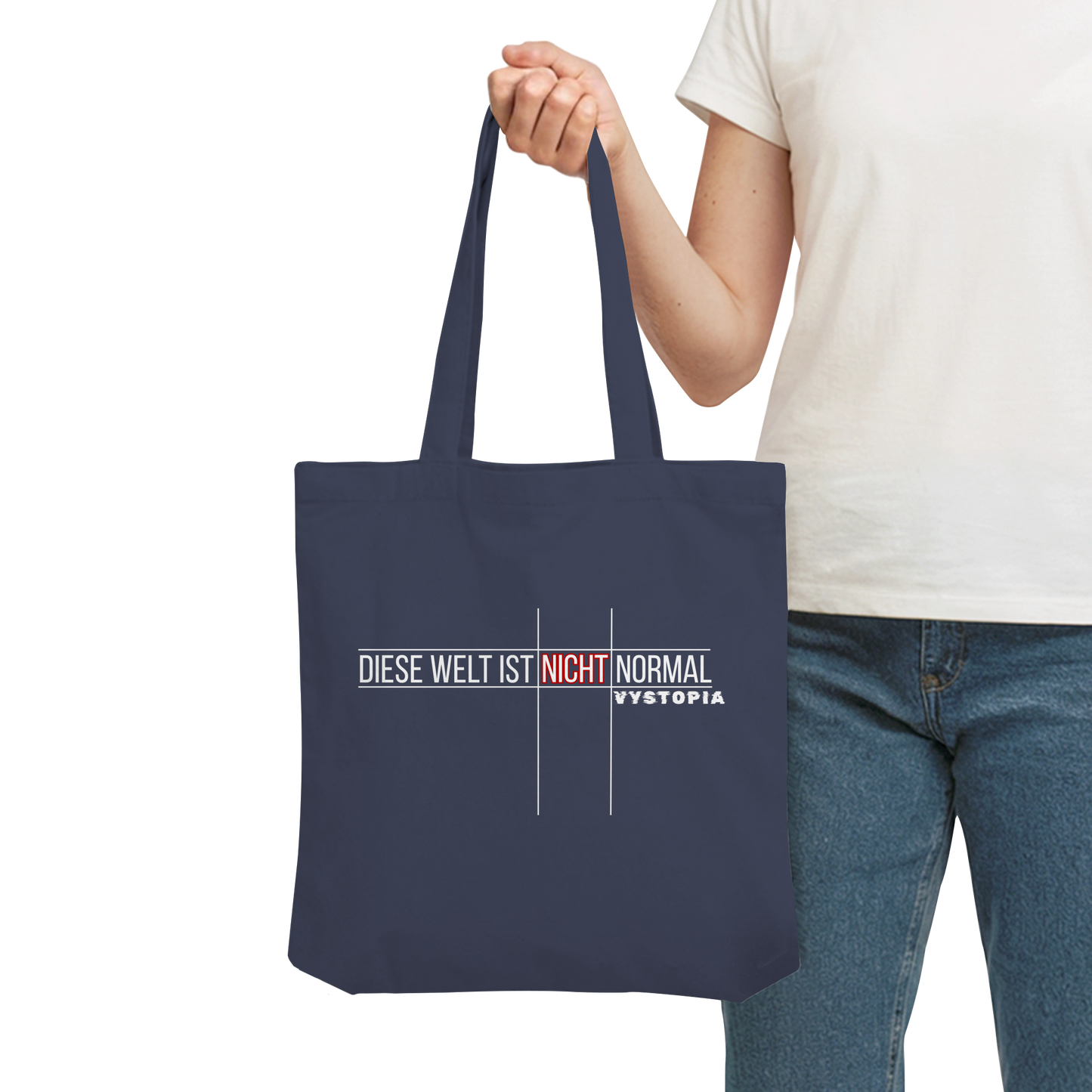 vegwear "Diese Welt ist nicht normal" - Bio Einkaufstasche