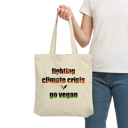 vegwear "fighting climate cirsis" - Bio Einkaufstasche, vegan & klimafreundlich