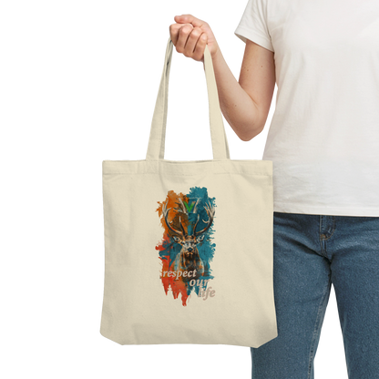 vegwear "respect our life - Hirsch" - Einkaufstasche