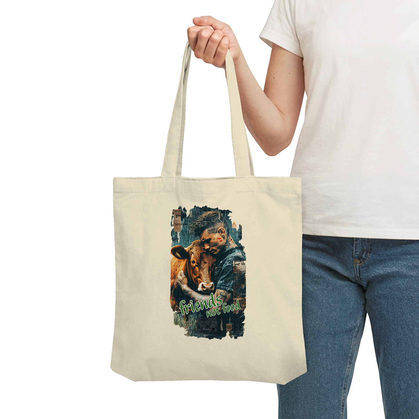 vegwear "friends not food" - Einkaufstasche