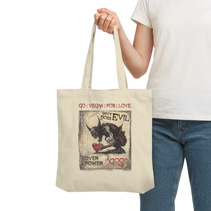 vegwear "why does evil" - Einkaufstasche