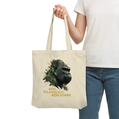 vegwear "Gorilla, rein pflanzlich rein stark" - Einkaufstasche, bio vegan