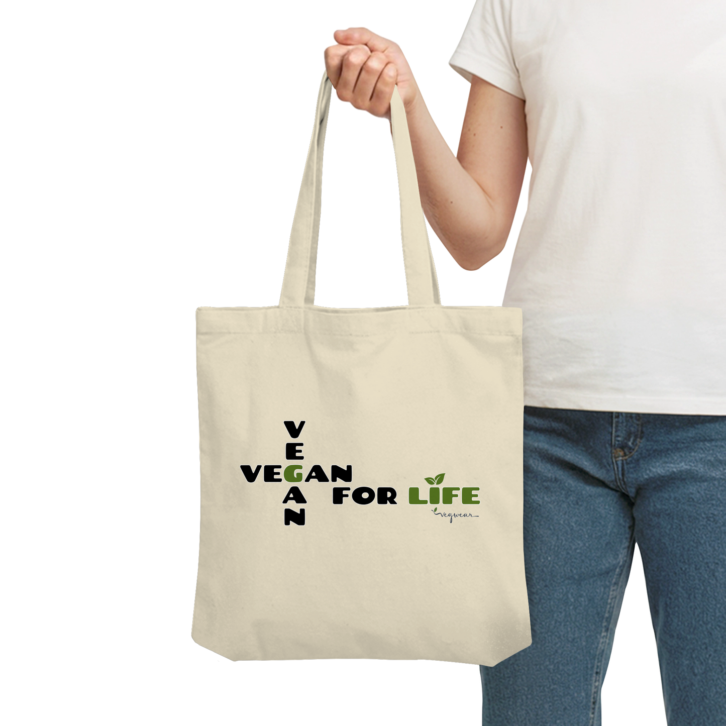 vegwear "vegan for life" - Bio Einkaufstasche