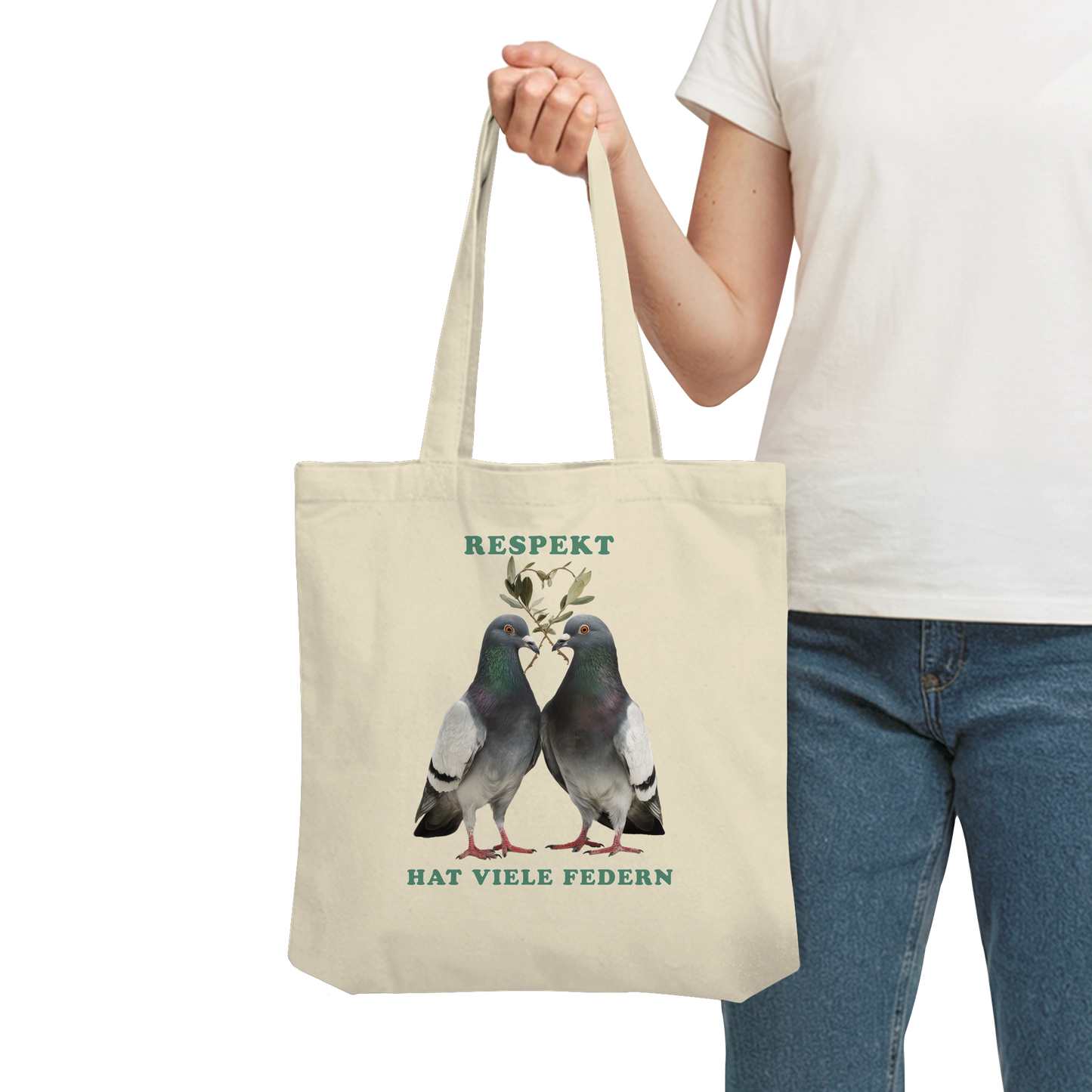 vegwear "Respekt hat viele Federn" - Einkaufstasche