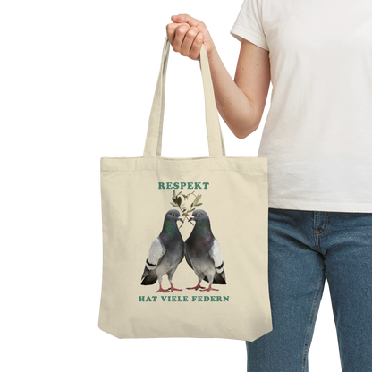 vegwear "Respekt hat viele Federn" - Einkaufstasche