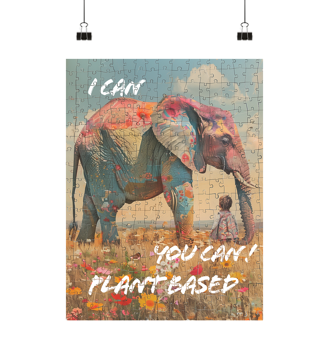 plant based elephant - Art Print Din A2