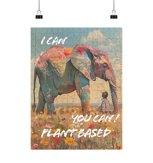 plant based elephant - Art Print Din A3
