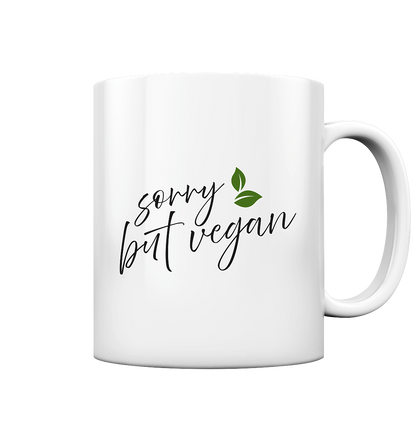 Motif "sorry but vegan" - coffee cup