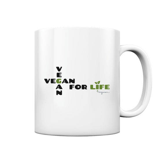 vegwear "vegan for life"- Kaffee Tasse glossy