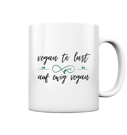 Motiv "vegan to last" - Kaffee Tasse