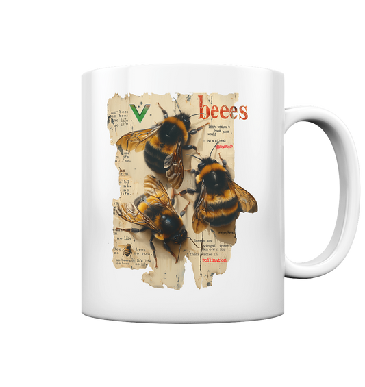 Motiv "no bees, no life" - Kaffee Tasse