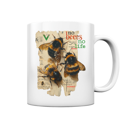 vegwear "no bees no life" - Kaffee Tasse glossy