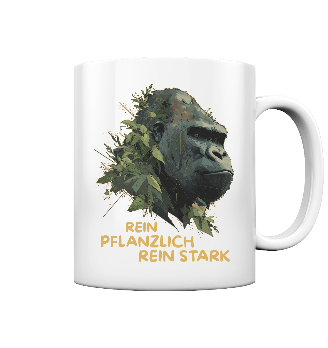 vegwear "Gorilla, rein pflanzlich rein stark" - Tasse glossy