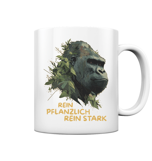 vegwear "Gorilla, rein pflanzlich rein stark" - Tasse glossy