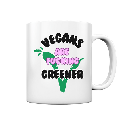 Motiv "vegans are fucking greener" - Kaffee Tasse