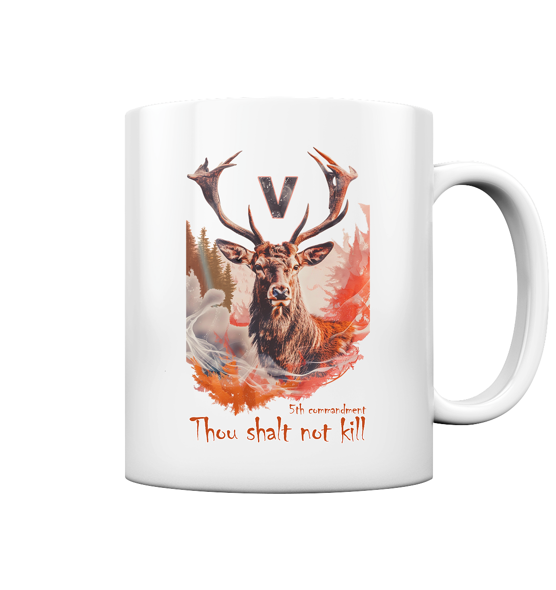 Motiv "thou shalt not kill" - Kaffee Tasse