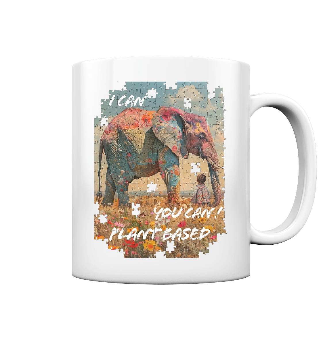 vegwear "I can you can"- Kaffee Tasse glossy