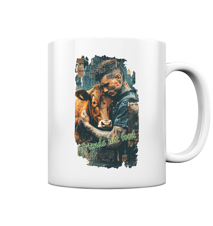 Motiv "friends not food" - Kaffee Tasse