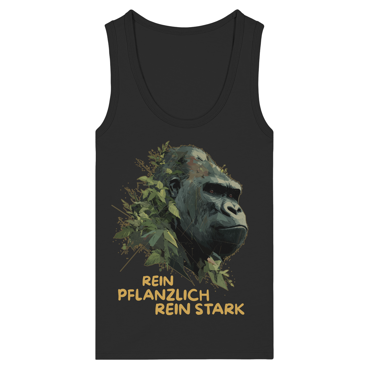 vegwear "Gorilla, rein pflanzlich rein stark" - eng geschnittenes Damen Tank Top, bio vegan