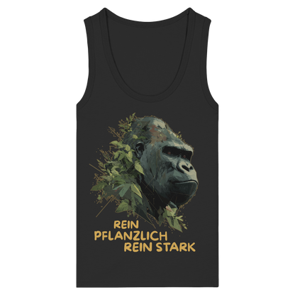 vegwear "Gorilla, rein pflanzlich rein stark" - eng geschnittenes Damen Tank Top, bio vegan