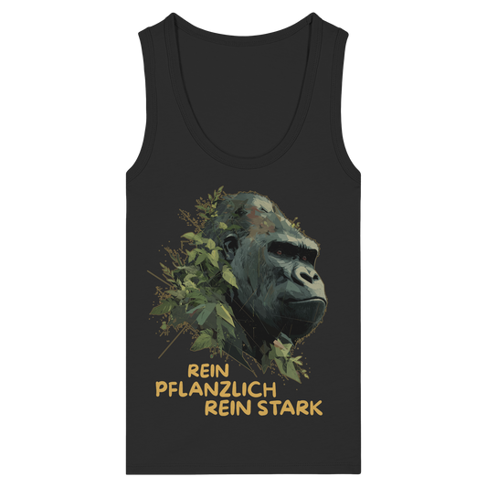 vegwear "Gorilla, rein pflanzlich rein stark" - eng geschnittenes Damen Tank Top, bio vegan