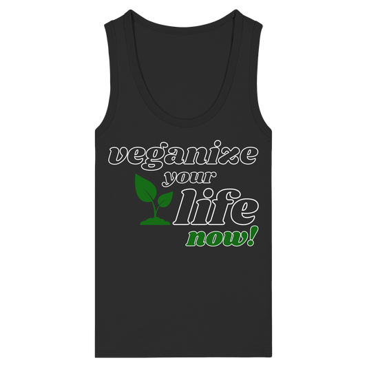 vegwear "veganize your life"  - eng geschnittenes Damen Tank Top, bio, vegan, nachhaltig