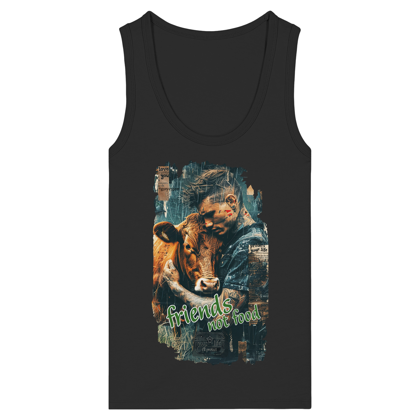 vegwear "friends not food" - Damen Bio Tank Top